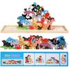 Big Wooden Animal Blocks Sensory Kids Montessori Toys Shape Matching Balance Stacking Games Fine Motor Thinking Educational Toys