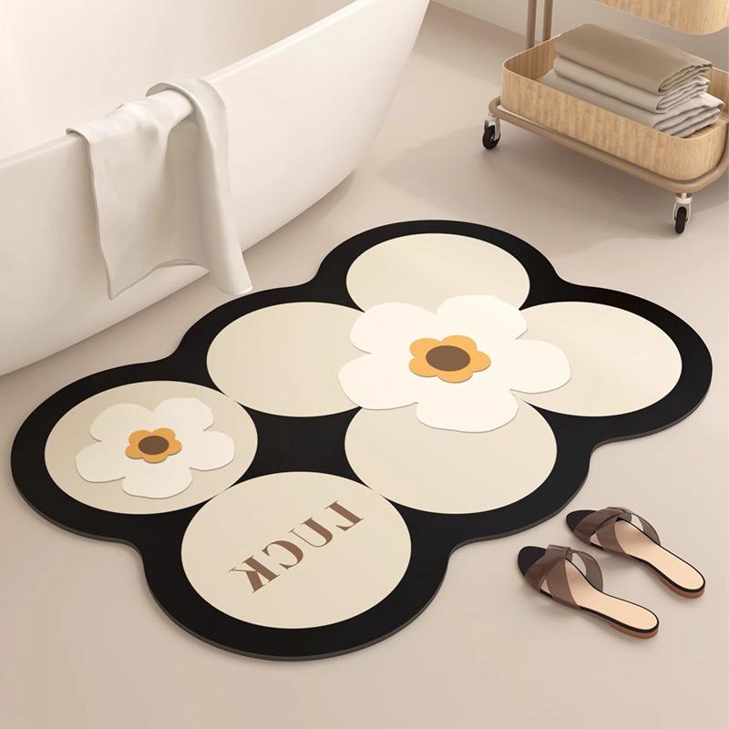 

Nordic Style Bathroom Floor Mat, Diatom Mud Absorbent Mat, Bathroom Bathroom Toilet Door Non-Slip Foot Mat 40*60