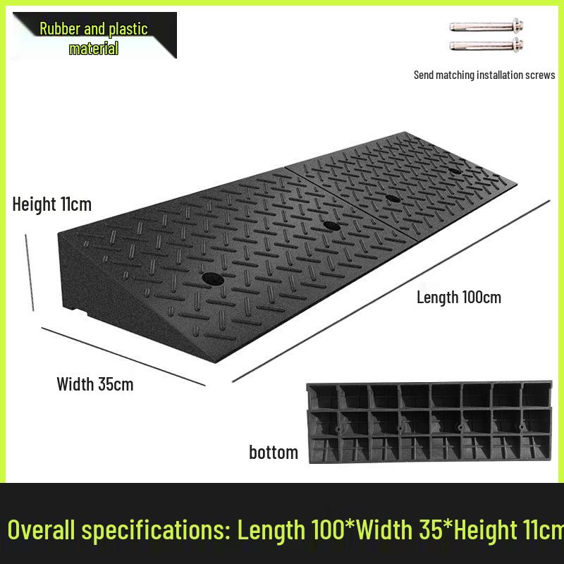Rubber Car Ramp: Multipurpose Mat for Curbs, Thresholds, and Speed Bumps