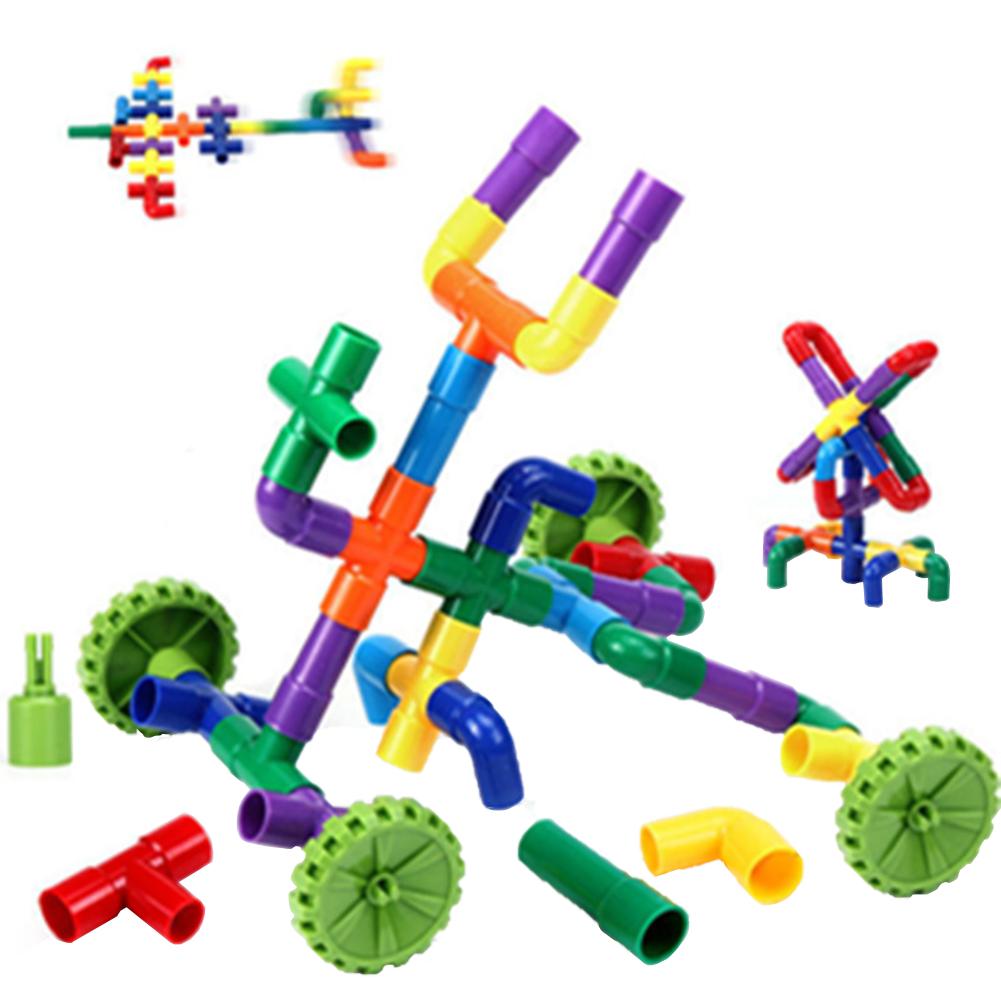 Water Pipe Building Blocks Toys For Kids DIY Educational Toys Designer Construction Birthday Toy For Boys And Girls