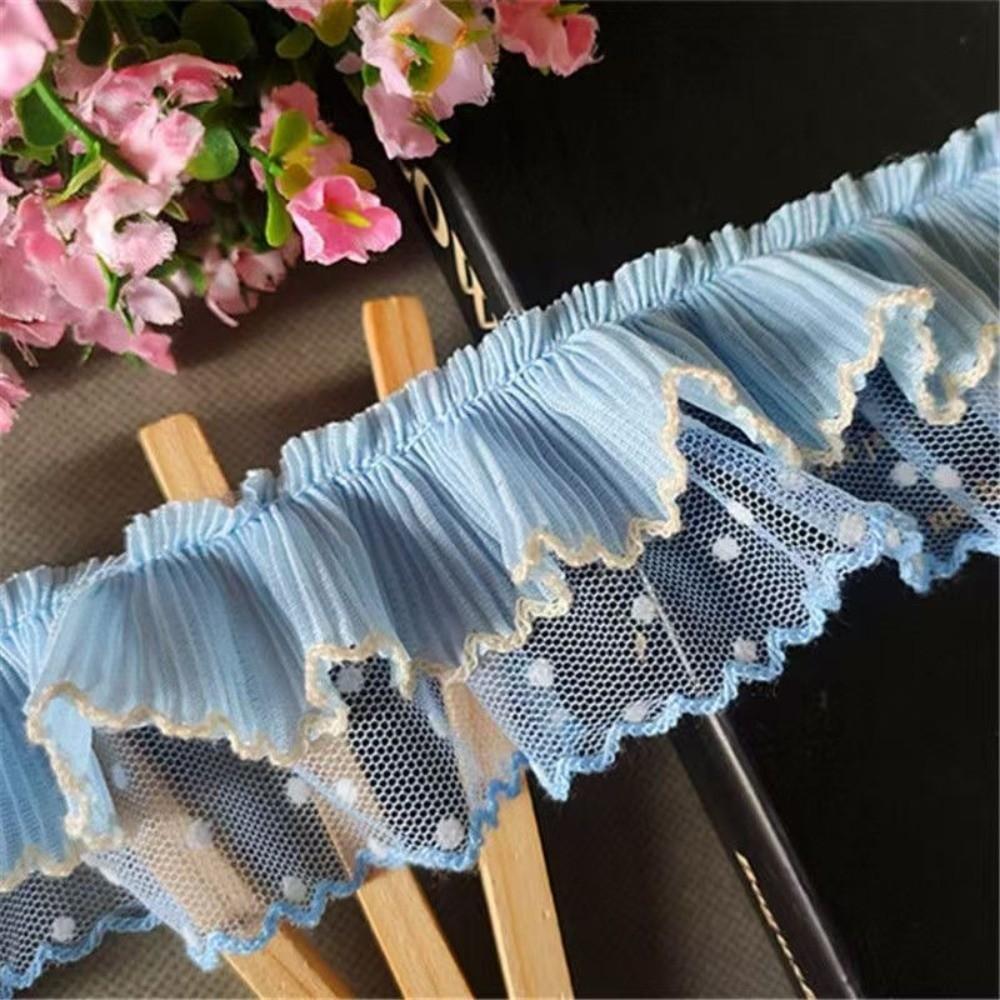 5CM Chiffon Lace Fabric Clothing Sewing DIY Pleated Mesh Lace Lace Trim Sewing Accessories