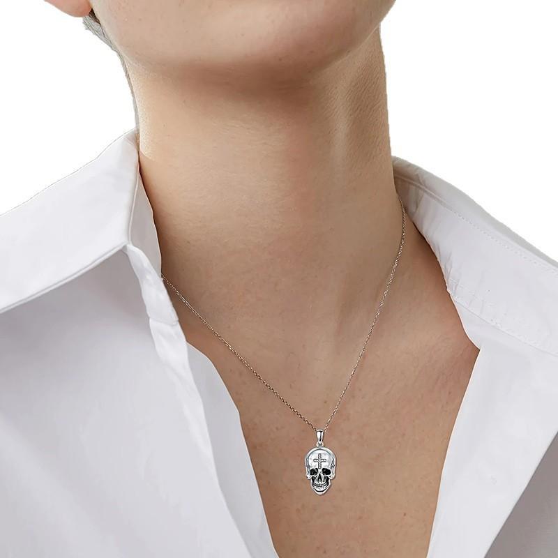 Punk Rock Skull Cross Jewelry Rhinestones Halloween Costume Decoration Accessory