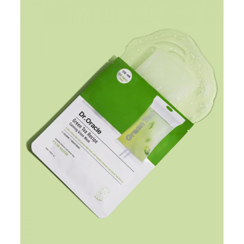Dr.oracle Green Tea Recipe Calming Green Mask  10 Sheets 1 Box FREE