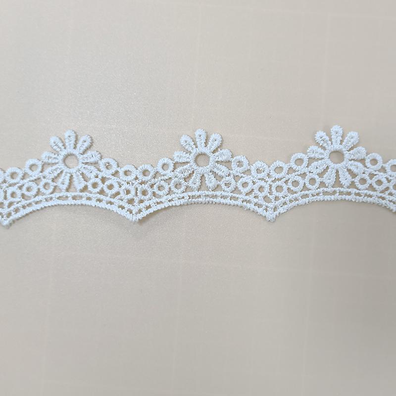 Zero-Size Cream-Beige Daisy Flower Lace Trim in Stock бежевый