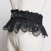 Solid Color Lace Cummerbunds Elastic Wide Waistband Vintage Corset Belt  Dress