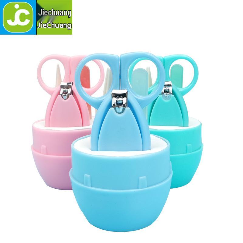 

Infant Safety Manicure Set: Anti-Pinch Nail Clippers & Children s Scissors for Newborns розовый
