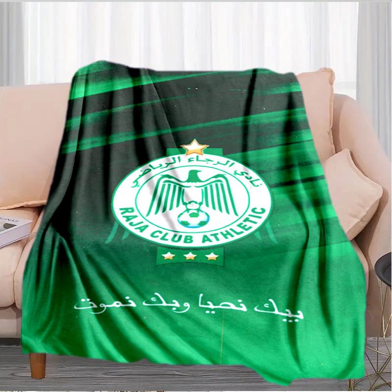 Raja Club Athletic Crest Blanket Suitable for Sofas, Beds, Offices, And Camping - Perfect Gift for Halloween Christmas