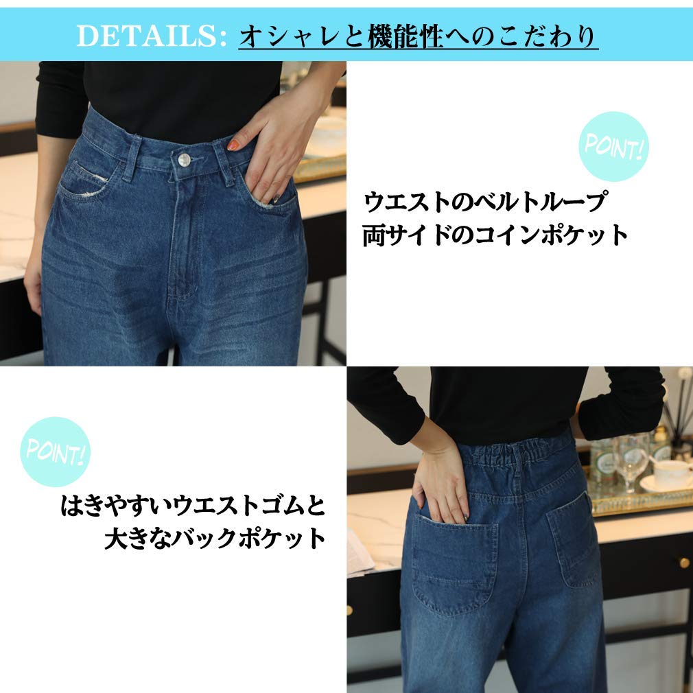 Captain Kay Straight Denim Indigo Size 4L High-Rise Jeans, High-Waisted Jeans, Wide-Leg Pants, Blue,