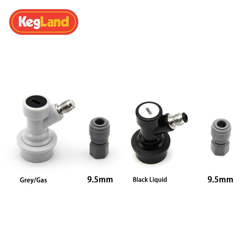 

KEGLAND Gas/liquid Ball Lock Kits Include 8/9.5mm Valve Connector Beer Brewing Homebrew