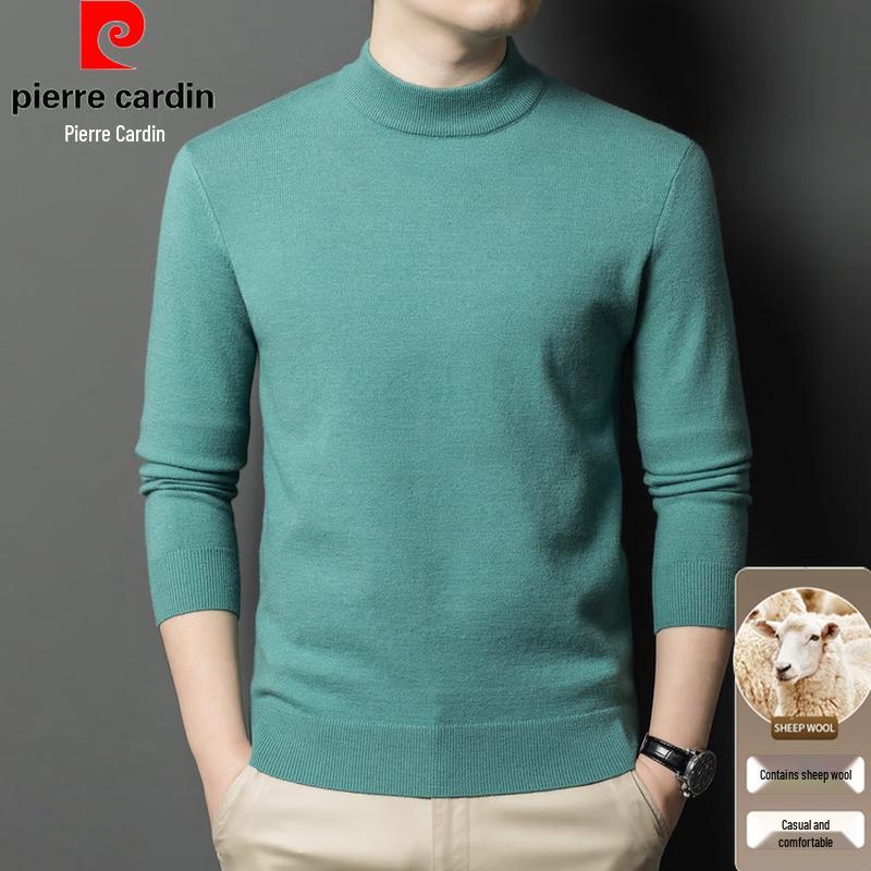 Pierre Cardin Men's Slim-Fit Semi-Turtleneck Wool Blend Sweater
