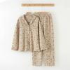 New Women's Pajamas Suit Thick Warm Cardigan Winter Pyjamas Sets Long Sleeve Flower Print Home Clothes Sleepwear