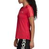Adidas Womens D2m 3s Tee Back Split Reflective Logo Lightweight Running Short Sleeve T-Shirt Women Tops Red GD4667