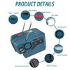 200W Power Inverter For Makita/Dewalt/Milwaukee/Bosch 18V To AC 120/220V Battery Inverter with USB And Type-C ,LED Light