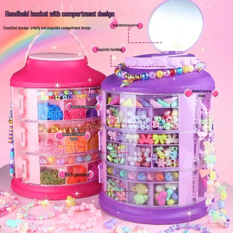 

DIY Girl s Beaded Jewelry Box: Princess Bracelet & Necklace Doll Toy Gift