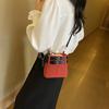 IELGY Hand-Carry Contrast Color Drawstring Bucket Bag Niche Retro Fashion One-Shoulder Messenger