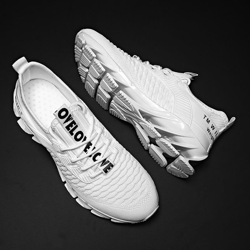 Four Seasons Breathable Shoes, Casual Men's Trendy Sports Running Shoes, Letter Printed