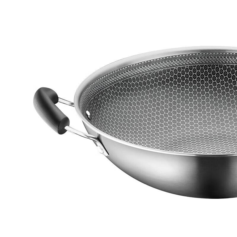 SUPOR 304 Stainless Steel Honeycomb Stir-Fry Pan
