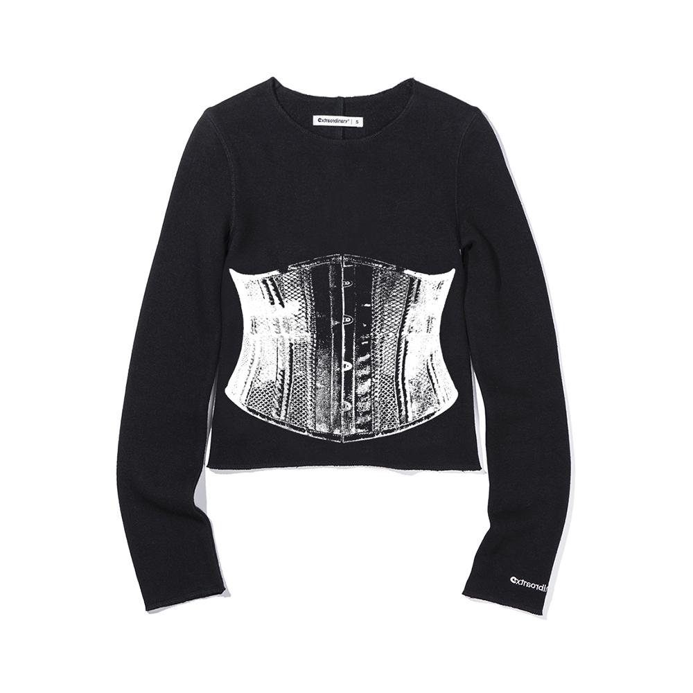 Extraordinary Bustier Longsleeve Black S/Free