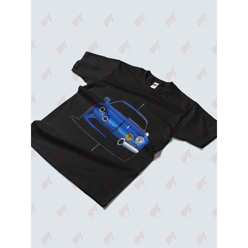 T-Shirt Oversize Harajuku Design Auto d'Epoca Generazioni Alpine A110 | Girocollo Casual, Tessuto Leggermente Elasticizzato, Vestibilità Regolare, Fantasia Stampata, Perfetta