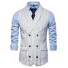 Men's European-Style Striped Shawl Collar Suit Vest - Autumn/Winter Casual 2019