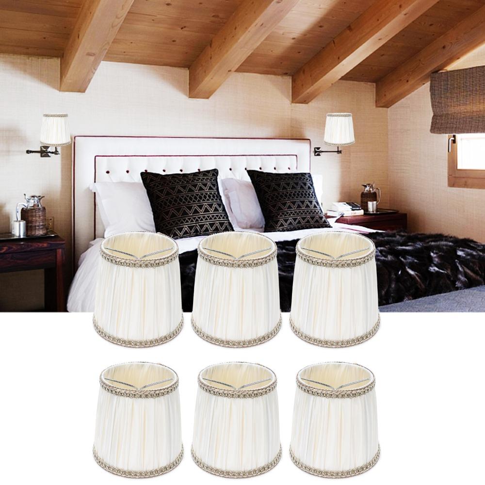 6PCS 4.7 Inch Height Lampshade Clip On Design Small Lamp Shades Unique Wall Lamp Shade  Indoor Lamp