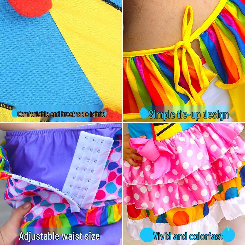 Kids' Clown & Magician Costume Set for Boys & Girls - Perfect for Masquerades, National Day, Christmas & New Year Performances.