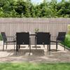 Vidaxl 7-Cz. Gartenmöbel-Set mit Kissen, Polyrattan und Stahl