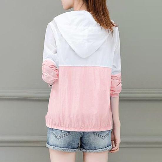 Women's Sun Protection Jacket Full Zip Thin Hoodie Jacket Athletic Workout Anti UV Windbreaker Quick Dry Hiking Coat for Outdoor Camping