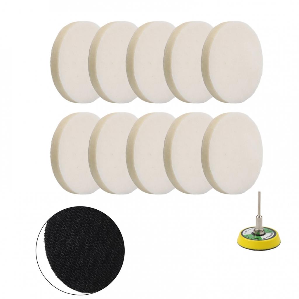 11Pcs/Set Polishing Pad Polishing Wheel With Mandrel Wool