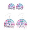 Teacher's Day Apple Pencil & Rocket Book Earrings with School Elements