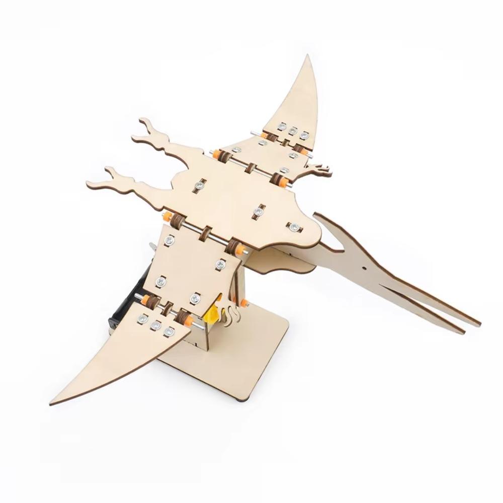 1/4PCS Dinosaur STEM Toys for Kids 3D Wooden Puzzle Model Robot Model Kit DIY Educational Science Building STEM Projects Gift