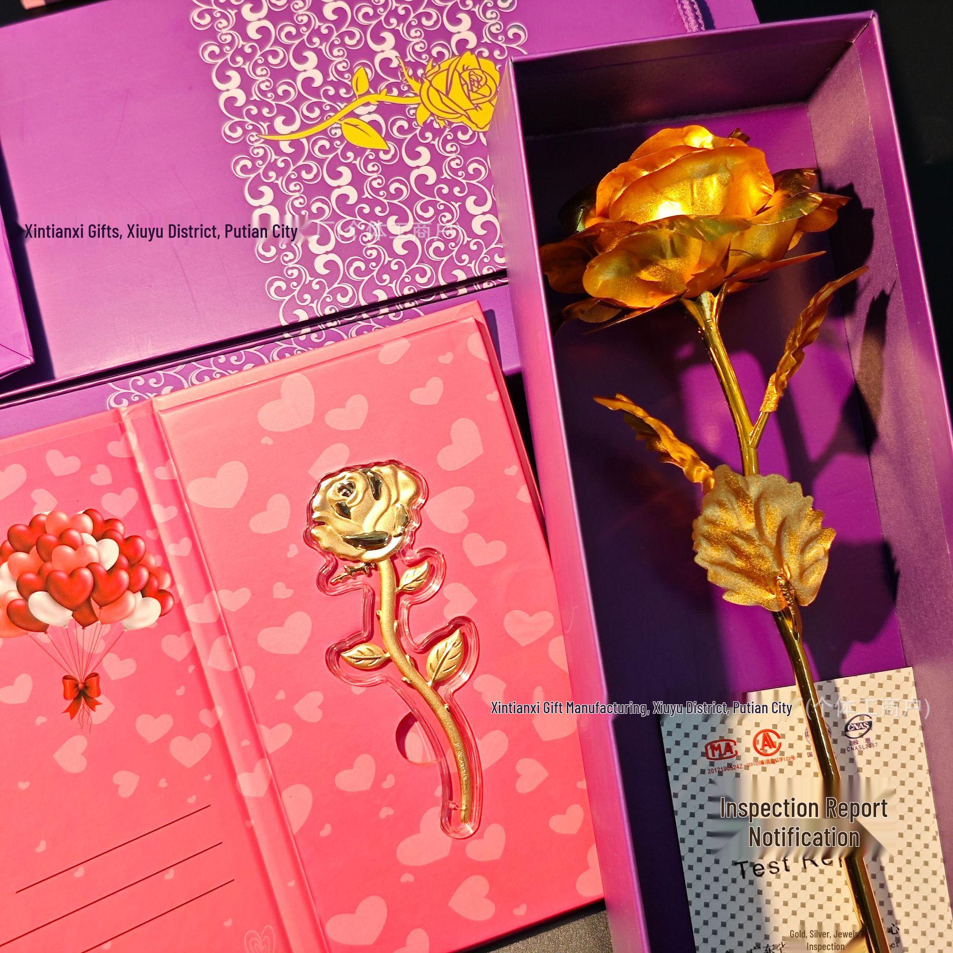 Gold Rose Acrylic Ornament: New Year, Mother s Day & March 8th Women s Day Gift