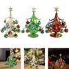 Glass Christmas Tree Decoration Handicraft for Tabletop Party Collectible