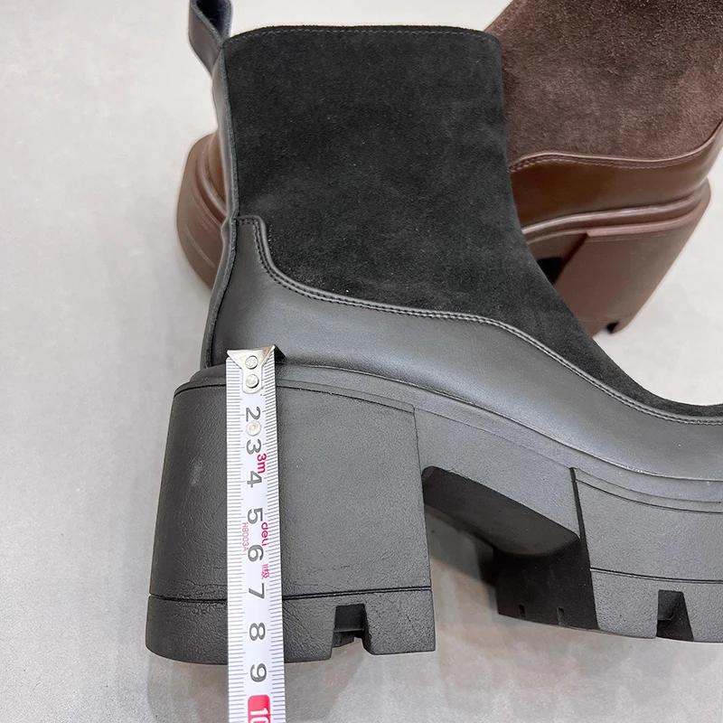 Designer Vintage Winter Platform High Heel Women Ankle Boots Fashion Zippers Short Booties Designer Botas De Mujer