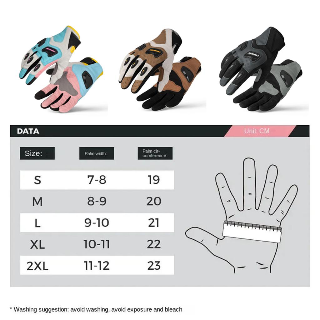 Macaroon Motorcycle Riding Gloves For Autumn As Well As Summer Anti Fall Off-road Racing Men's and Female's Breathable Touch Screen Gl Practical Use