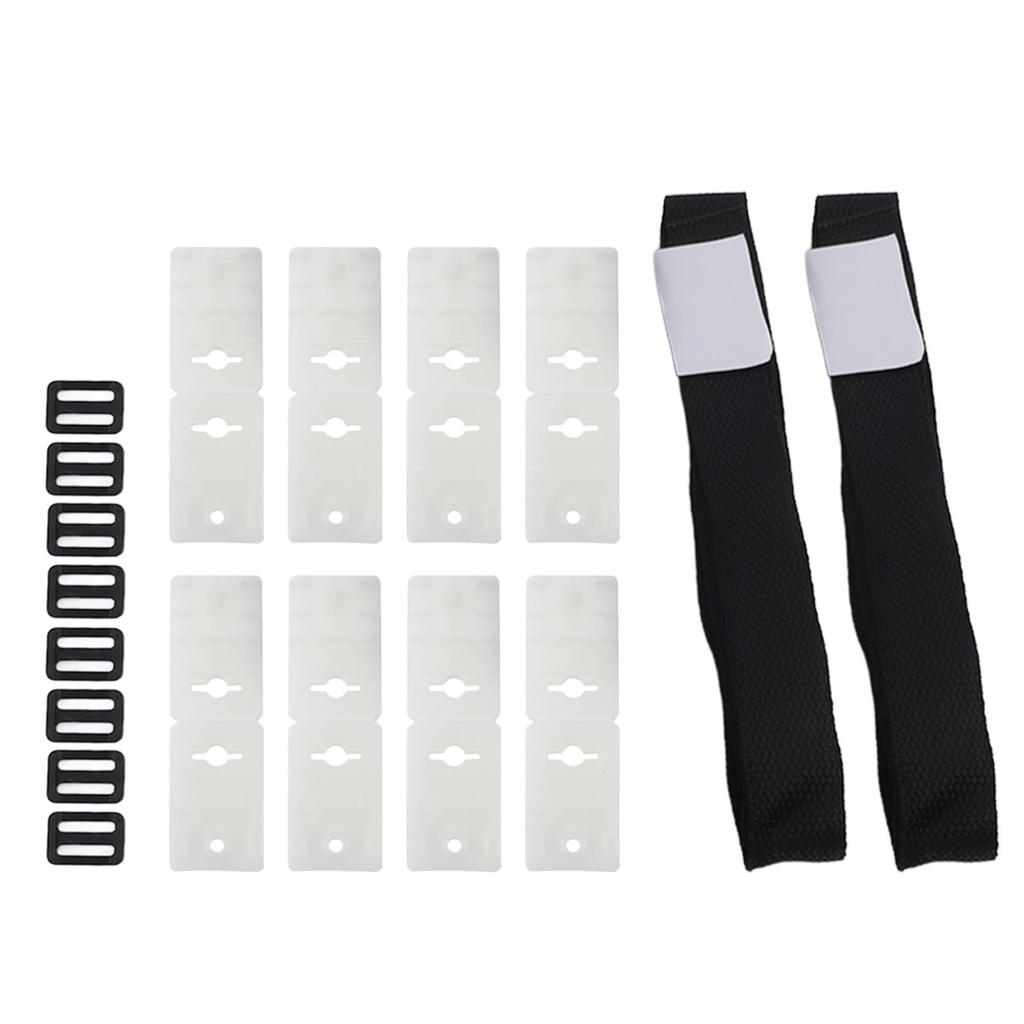 Pool Cover Reel Strap,   Length Solar Blanket Roller Attachment Kit with 8 Buckles and Straps, for Swimming Pool Cover