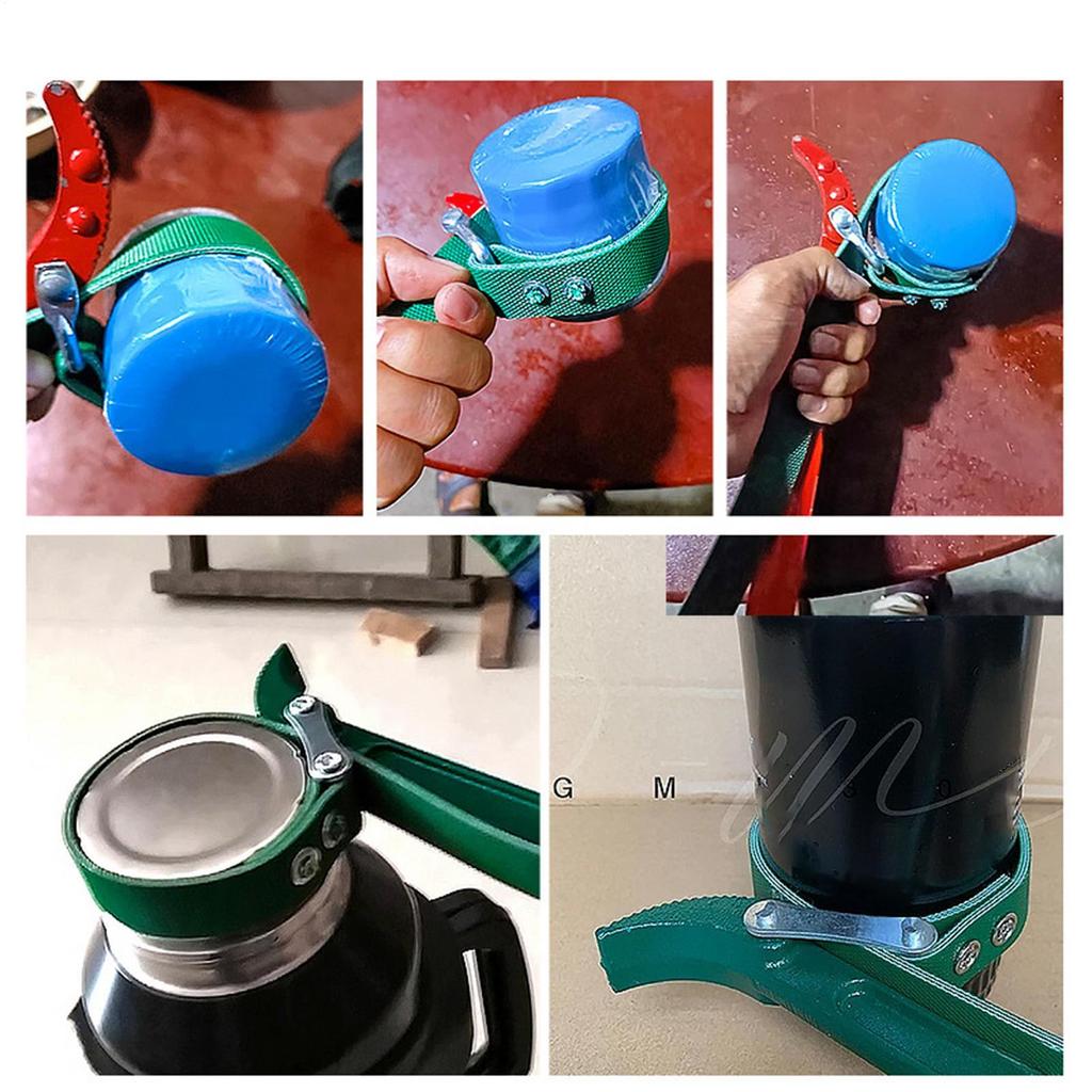 Oil Filter Wrench Belt-Type Anti-Slip Remover Oil Filter Tool 9/12inches Belt Wrench Oil Filter for Motorcycle Automotive Repair