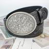 PU Leather Western Cowboy Belt Vintage Waist Belt Fashion Buckle Belt  Men Women