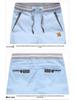 Men's Mid-Length Summer Cotton Linen Elastic Waist Beach Shorts