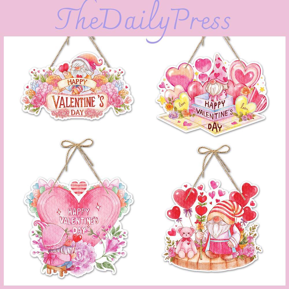 Valentines Day Pink Door Party Decoration Hanging Ornaments With Paper Material For Event Setup