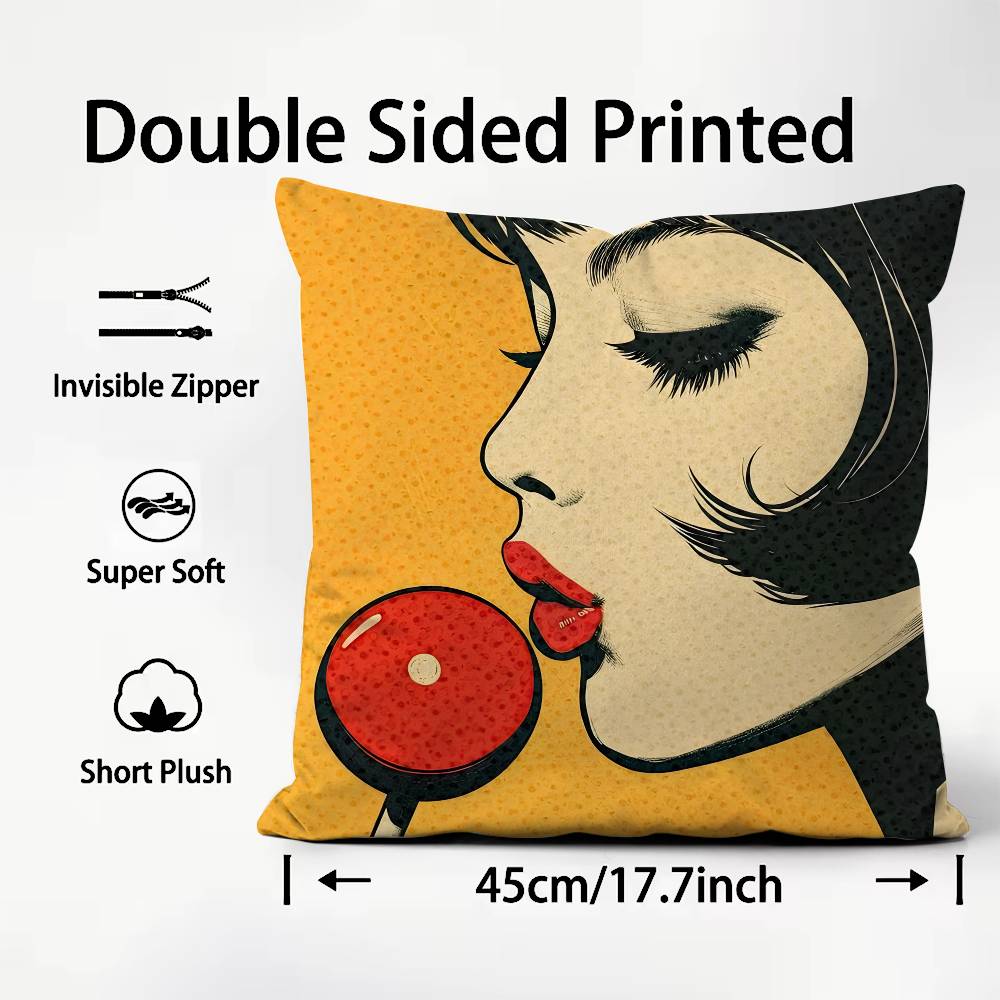 Roy L-Lichtenstein Art Pillow Case good printing pillowcase living room sofa cushion cover bedroom room decor
