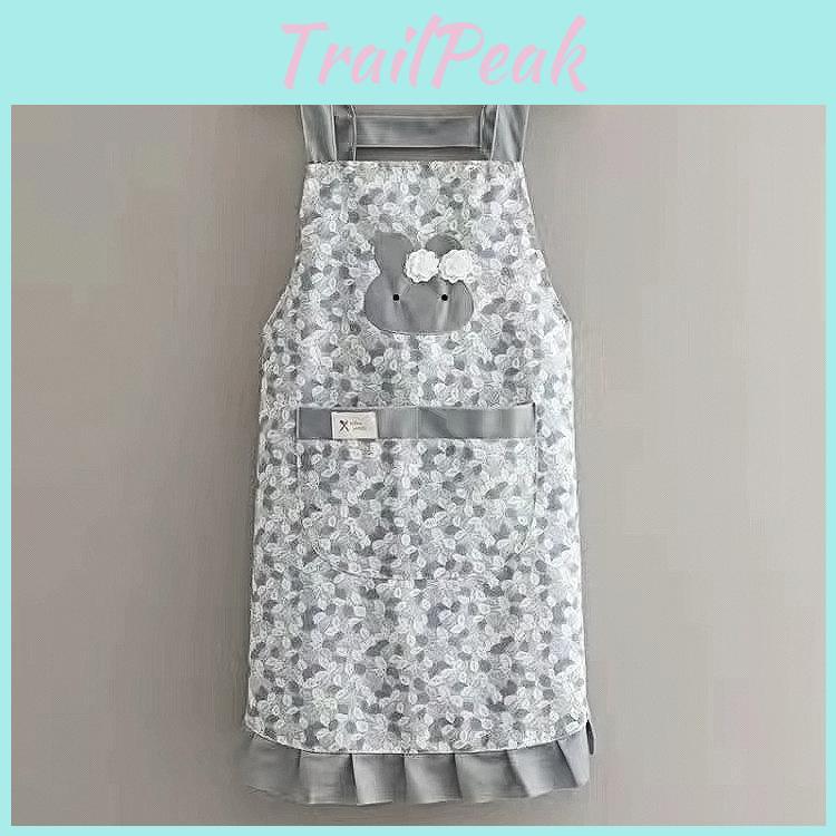 Apron Prevents Oil Stains Dirt Little Rabbit Pattern Lace Unisex Gift Design