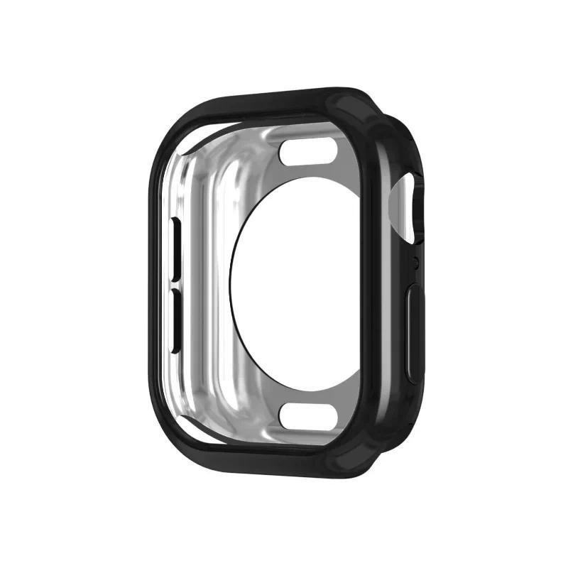 TPU Hollow Case for Apple Watch 42mm 46mm 44mm 45mm 40 41mm Soft Bumper Shell for iWatch Series 10 9 8 7 6 5 4 Cover Protective