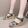 8cm 10cm Small Big Size 33-43 Comfortable THick Platform Sandals Wedges Shoes 2025 Summer High Heels Sandals Office Beach Mom