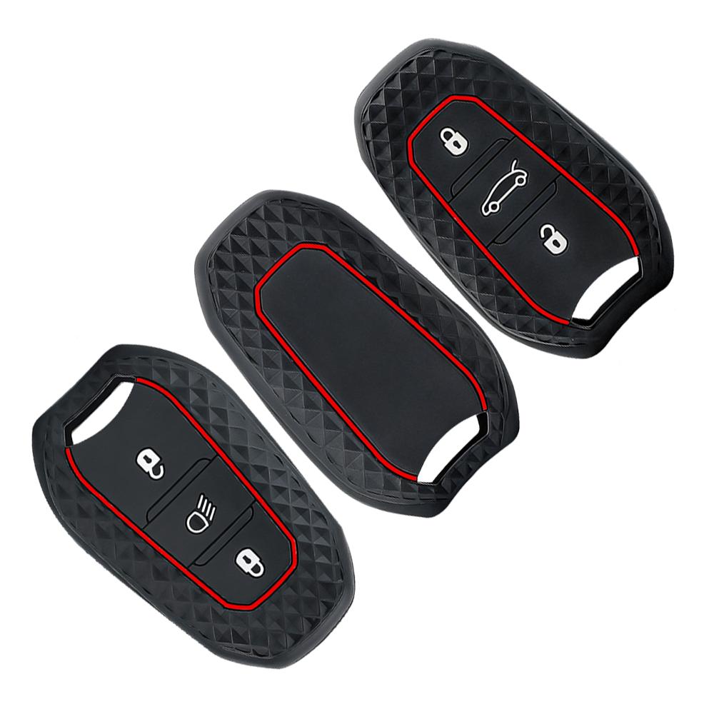 Silicone Car Remote Key Case Cover For Peugeot 308 408 508 2008 3008 4008 5008 For Citroen C1 C4 C4L C6 C3-XR Picasso DS3 DS4
