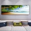 Landscape Sunset Beach Cloud Seascape Canvas Painting Tropics Palm Tree Coast Posters and Prints Wall Art Home Decor No Frame