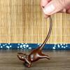 Miniatura de Rato de Cauda Longa Estilo Chinês Pet de Chá Vintage Ornamento de Rato de Cobre Puro Acessórios de Decoração para Casa