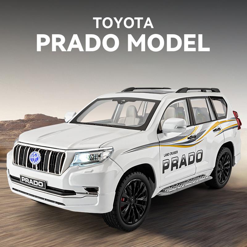 1/18 Toyota Prado Land Cruiser SUV Alloy Model Car Toy Diecasts Casting Sound and Light Car Toys for Children Vehicle