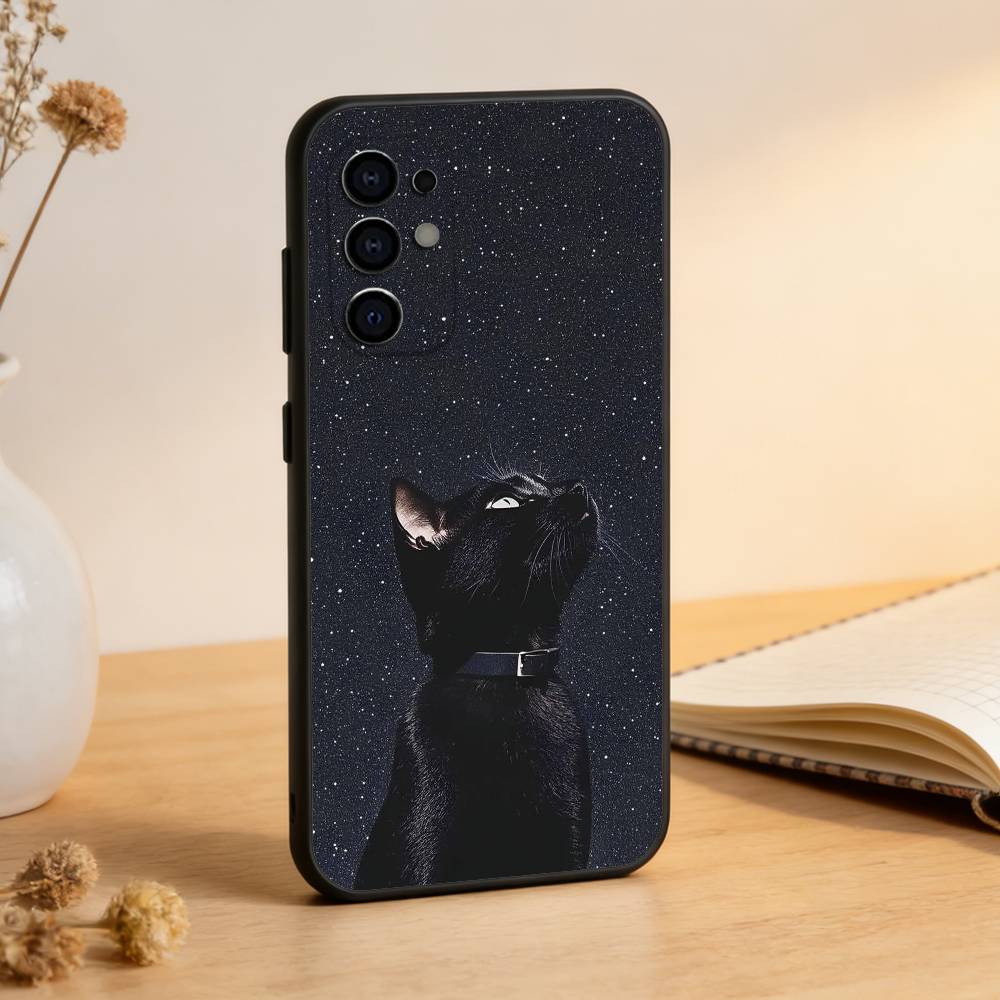 

Black Cat Phone Case For Samsung S25,S24,S21,S22,S23,S30,Ultra,S20,Plus,Fe,Lite,Note,10,Black Cover Samsung S25