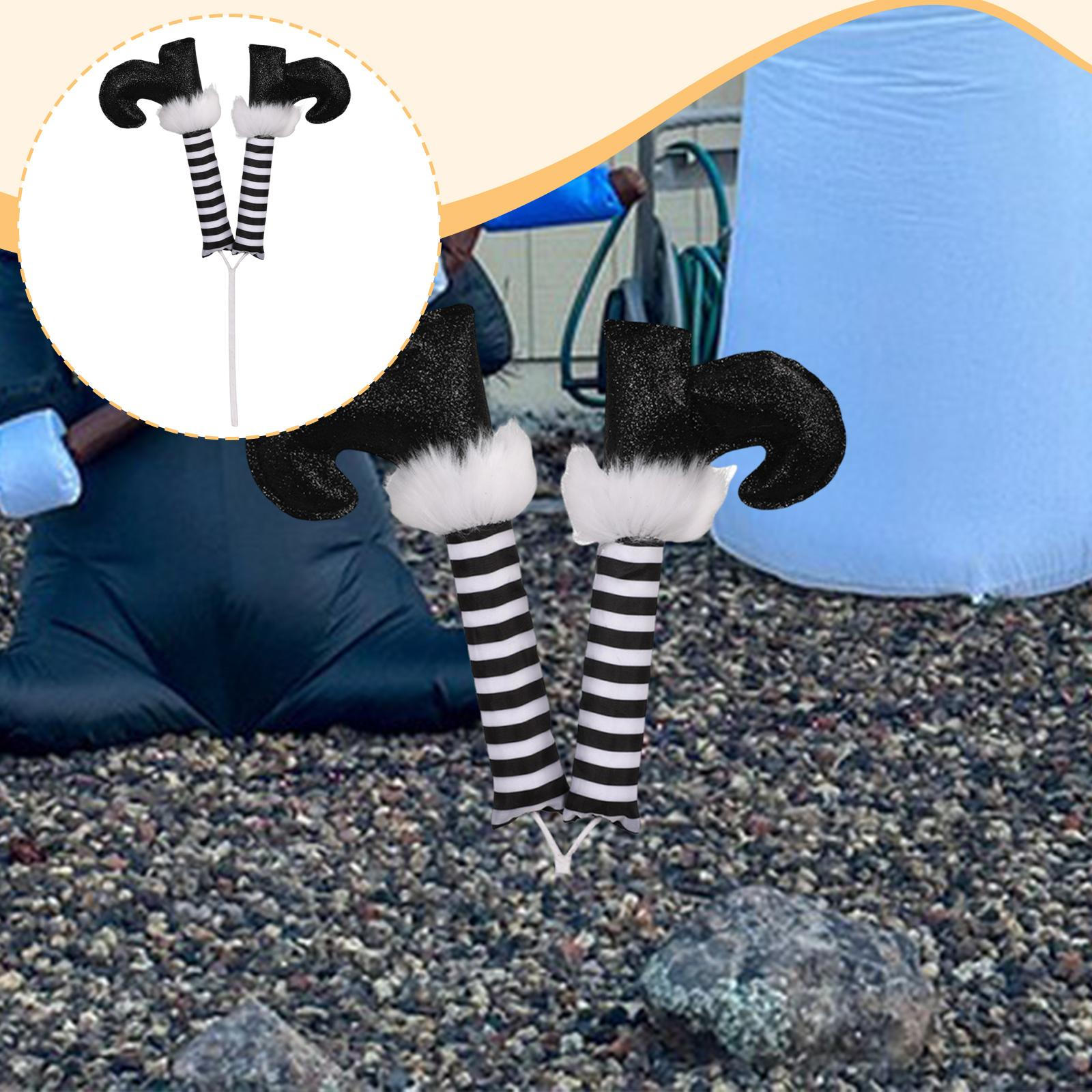 

Witch Legs Halloween Decoration Props for Living Room Bedroom Black White